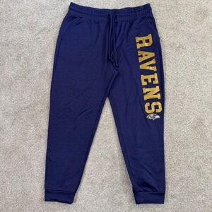NFL Baltimore Ravens Mens Large Purple Gold Jogger sweat pants sleepwear Lounge